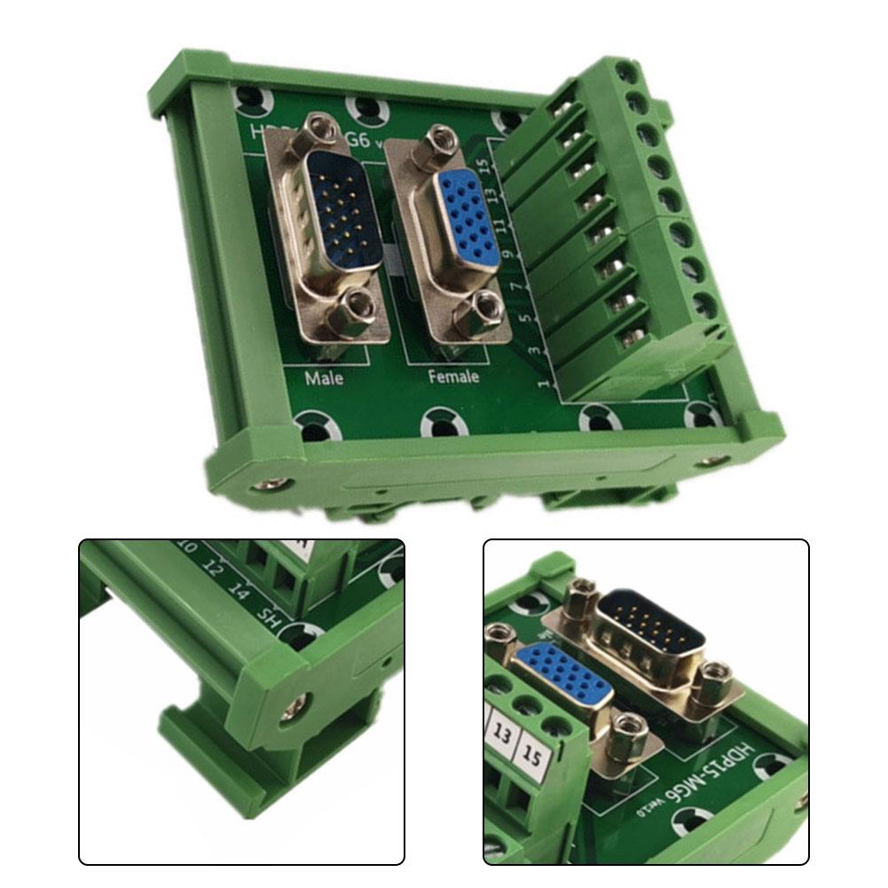 1P 0.5A HDP15-MG6 Terminal Block -20℃ To 70℃ For HDP15-MG6 VGA Male/female Adapter Terminal Block For DIN Rail Mounting Parts