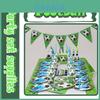 Football Theme Party Tableware Plates Napkins And Flags For Kids Birthday Celebration