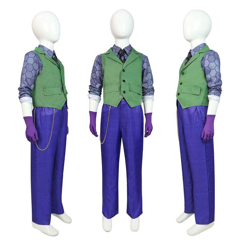 Dark Knight Joker Heath Ledger Kidsren's Cosplay Costume Halloween Costume Kidsren's Clown Cosplay Costume