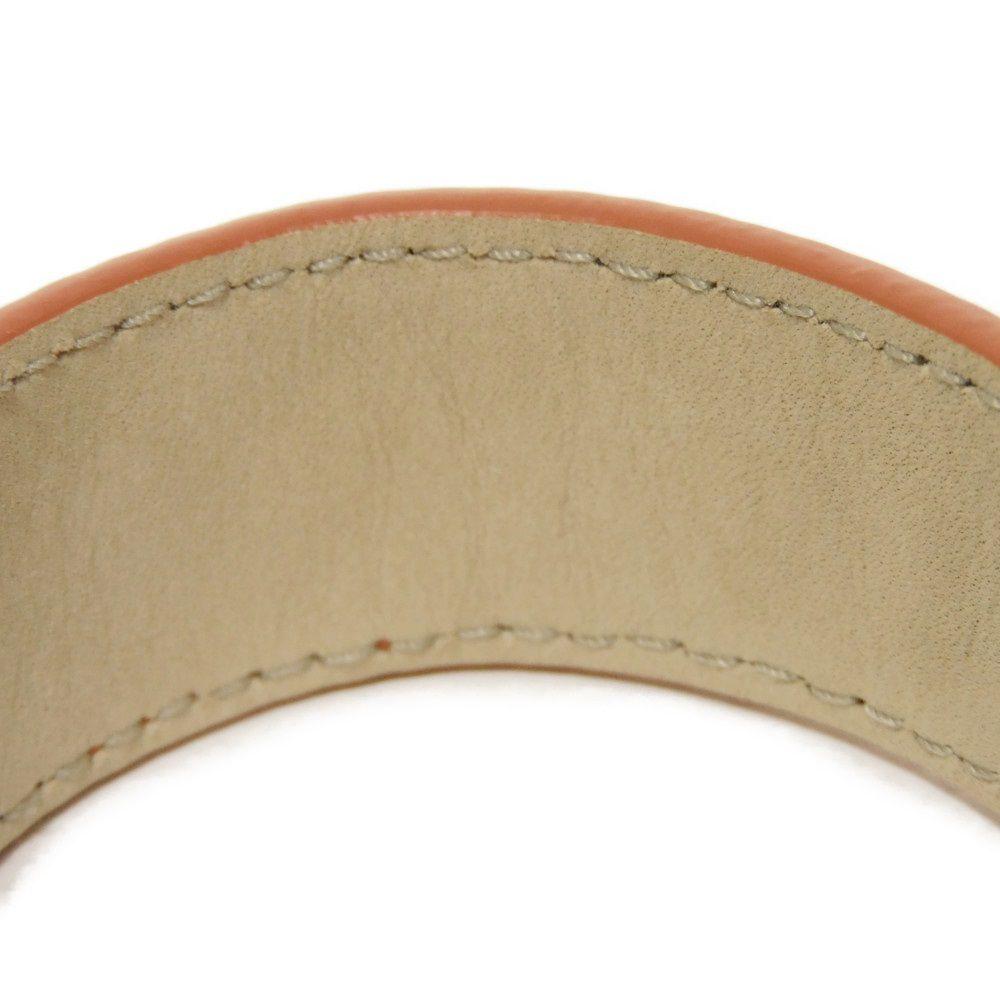 Used 9656 Brassle Woody CHC23UFB19CHO8 7986 Calfskin Stitch Embroidery Logo Poppy Orange Women's from Japan AUTHENTIC