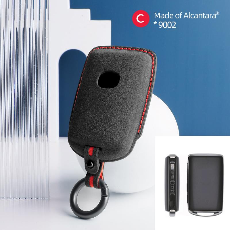 Interior Mouldings For Mazda 3 6 CX30 CX3 CX5 CX8 CX9 MX30 Car Key Case Remote Cover Shell Suede Alcantara Keychain Leather Prot