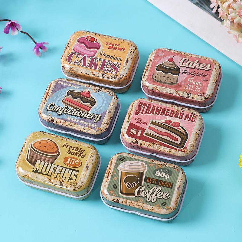 Mini Cute Cookie Candy Storage Tin with Lid for Hairpins, Earrings, or Small Items