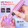 DianaBeauty UV Led Nail Lamp Portalbe Lamp for Nail Rechargeable Nail Dryer with Touch Screen and Two Timer Modes Nail Tools