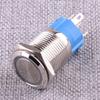 Universal 12V 16mm 5-Pin Car Engine Start Push Button Switch Ignition Starter Latching W/ Red LED Ring