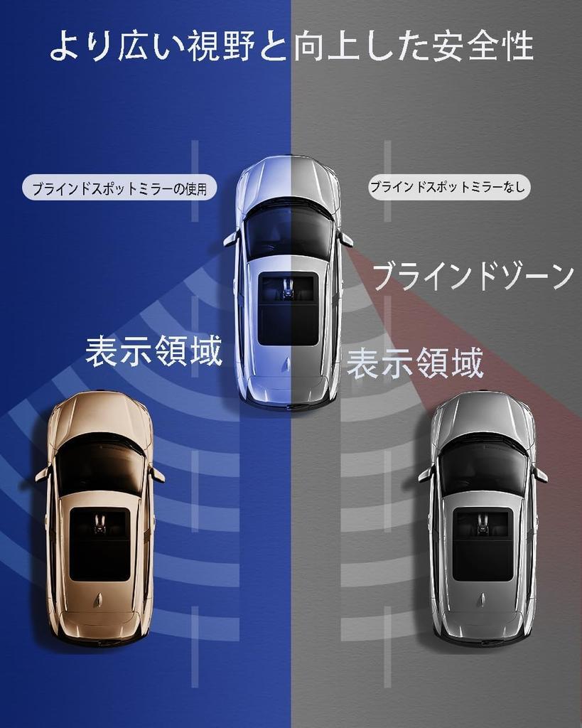 KEWAYO Auxiliary Side Mirror, Blind Mirror, Car Rear Mirror, Door Auxiliary Mirror, Adjustable Angle,