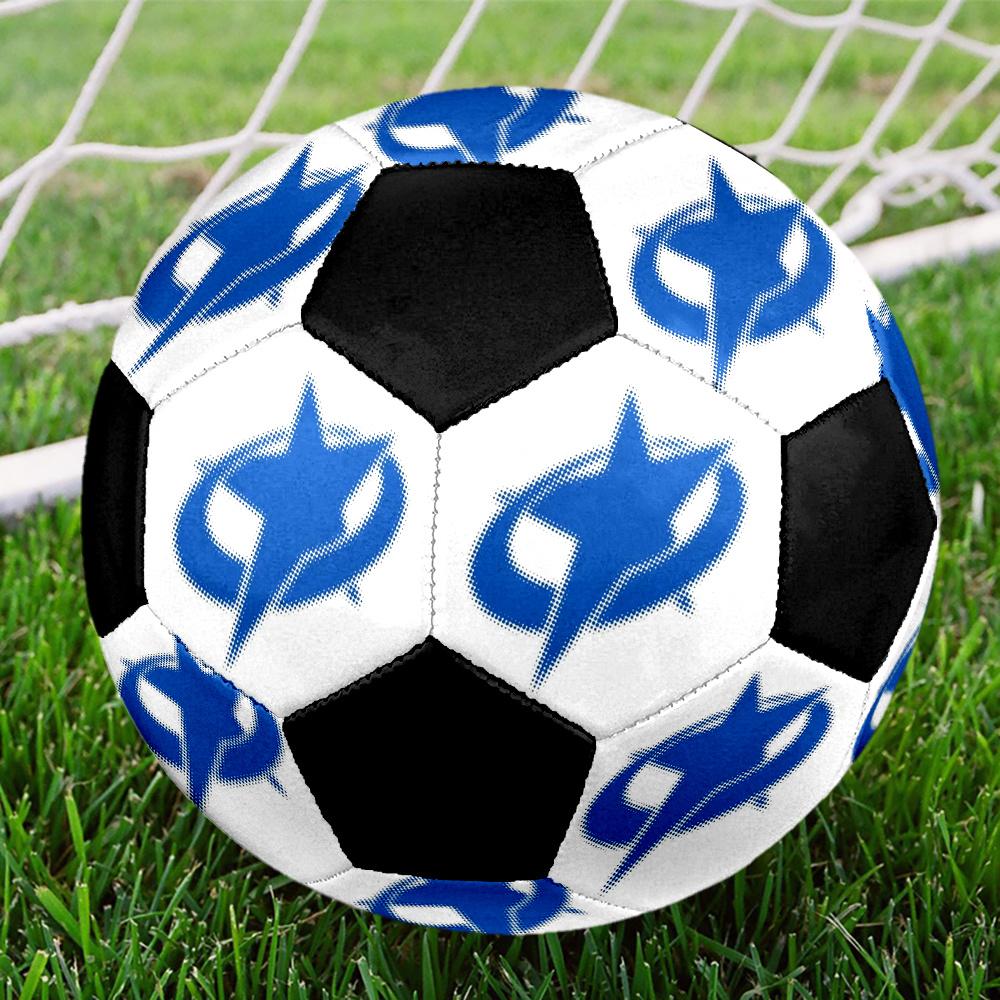 1pc Blue Star Soccer Ball Size 5 Football Machine Sewn Indoor/Outdoor Universal Football Q100 Size 5