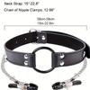 2ks BDSM Mouth O Ring Gag Svorka na bradavky Korzet Opasek Sexuální hračka Produkty pro dospělé Sexy Bondage SM Collar Restraint Ústa pouta Kožený trénink