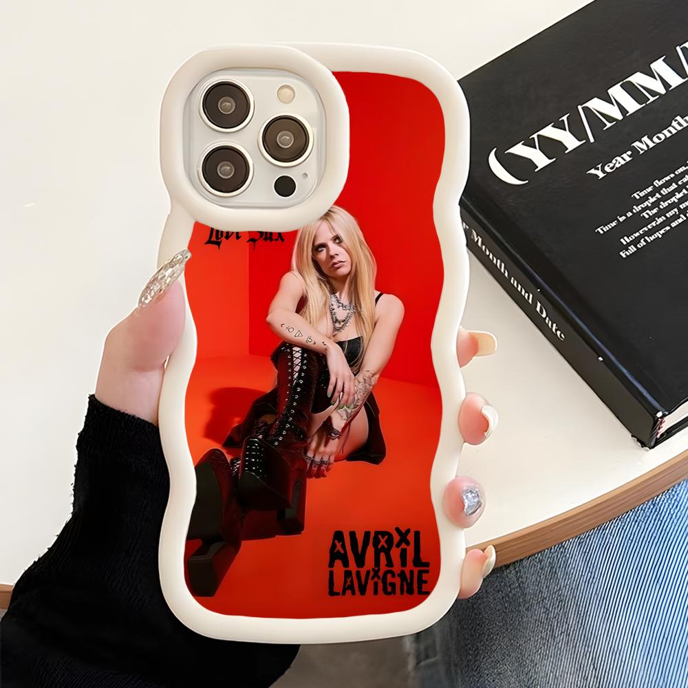 Avril Lavigne Wavy Edge TPU Mobile Phone Case for iPhone 17 16 15 14 13 12 11 Air Pro Max Plus Colorful Cover