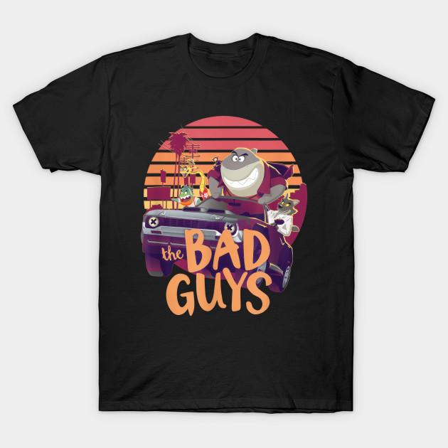 

Men Black Print T-shirt The Bad Guys 2 Animation Movie No-Cut Transfer Paper Print Cotton Tshirt S чёрный