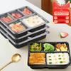 Einweg-Schwarze 5-Fächer-Meal Prep Behälter, 1500ml, 20er-Pack