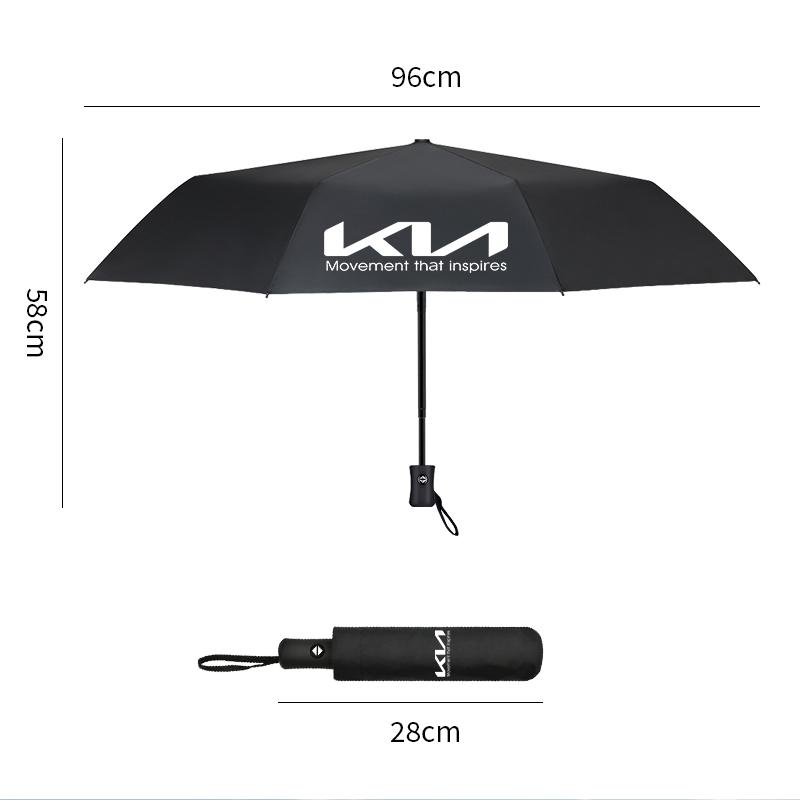 AAAGN1 Car Styling Car Portable Folding Automatic Three Folding Umbrella Sunshade For Kia RIO Ceed Sportage Cerato Soul Sorento Picanto