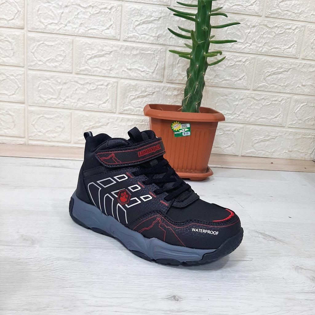 Lumberjack Raptor Hi Black-Red Waterproof Boy's Boots