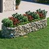 VidaXL Raised Bed with Gabion Flower Bed Plant Support Planter Flower Pot Garden Terrace Outdoor Iron 152041