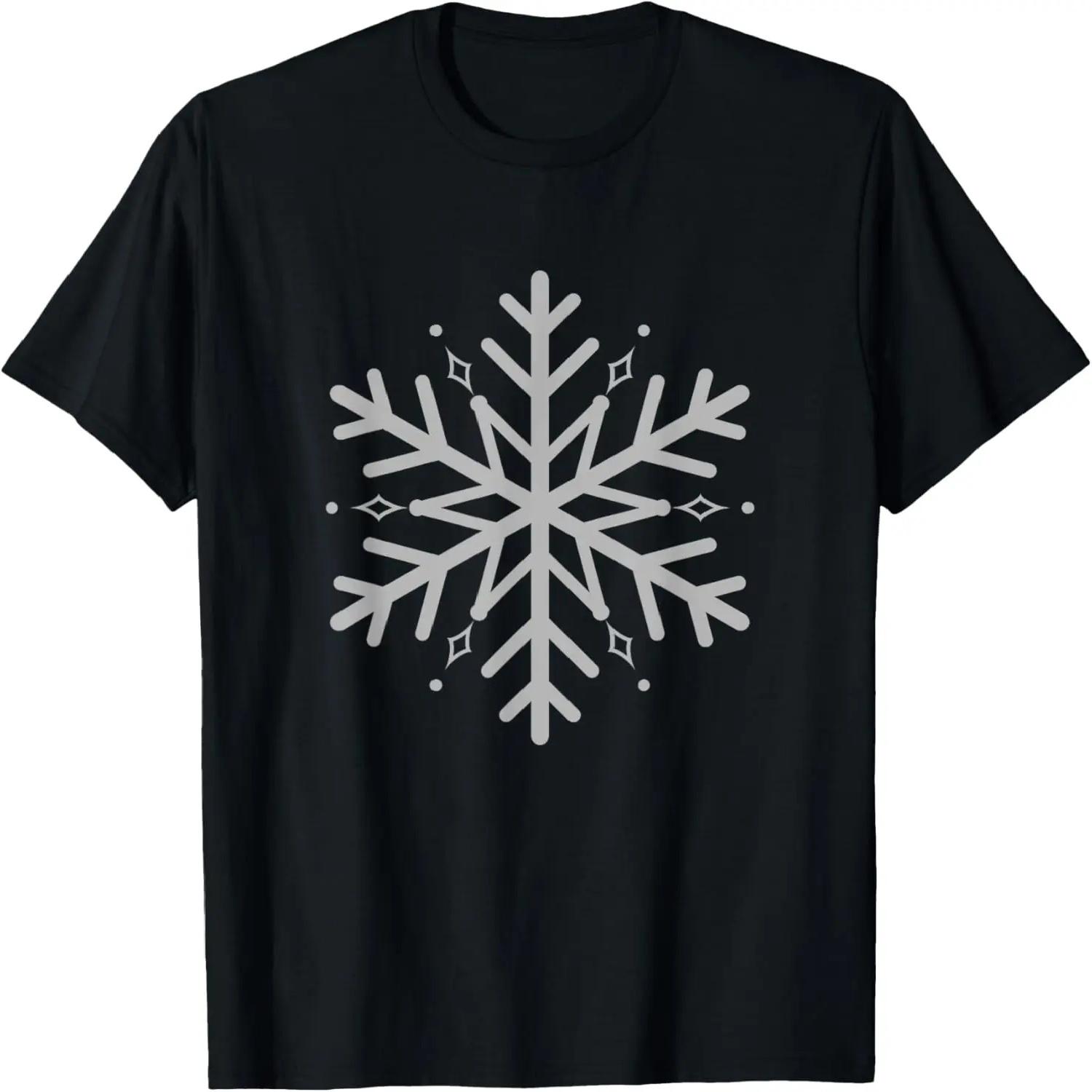 Gray Snowflake T-Shirt S