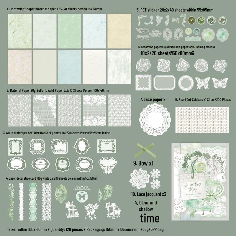 Twilight Life's Moments Journal Set: Large Capacity with 126 Pieces & 4 Material Types