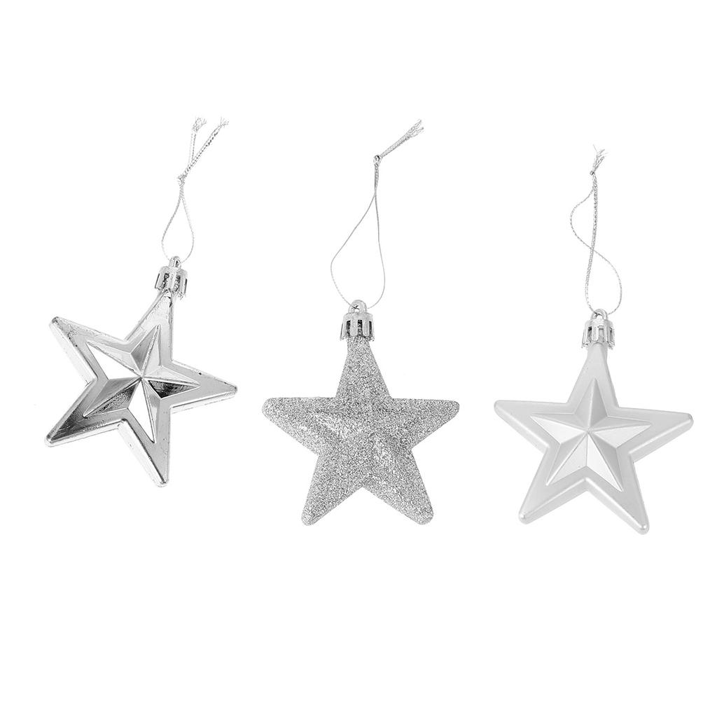 18Pcs Ecofriendly Fivepointed Star Christmas Tree Decor Hanging Xmas Ornament Christmas Tree Ornament Xmas Decor