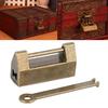 Vintage Chinese Style Mini Copper Padlock Horizontal Lock for Jewelry Box