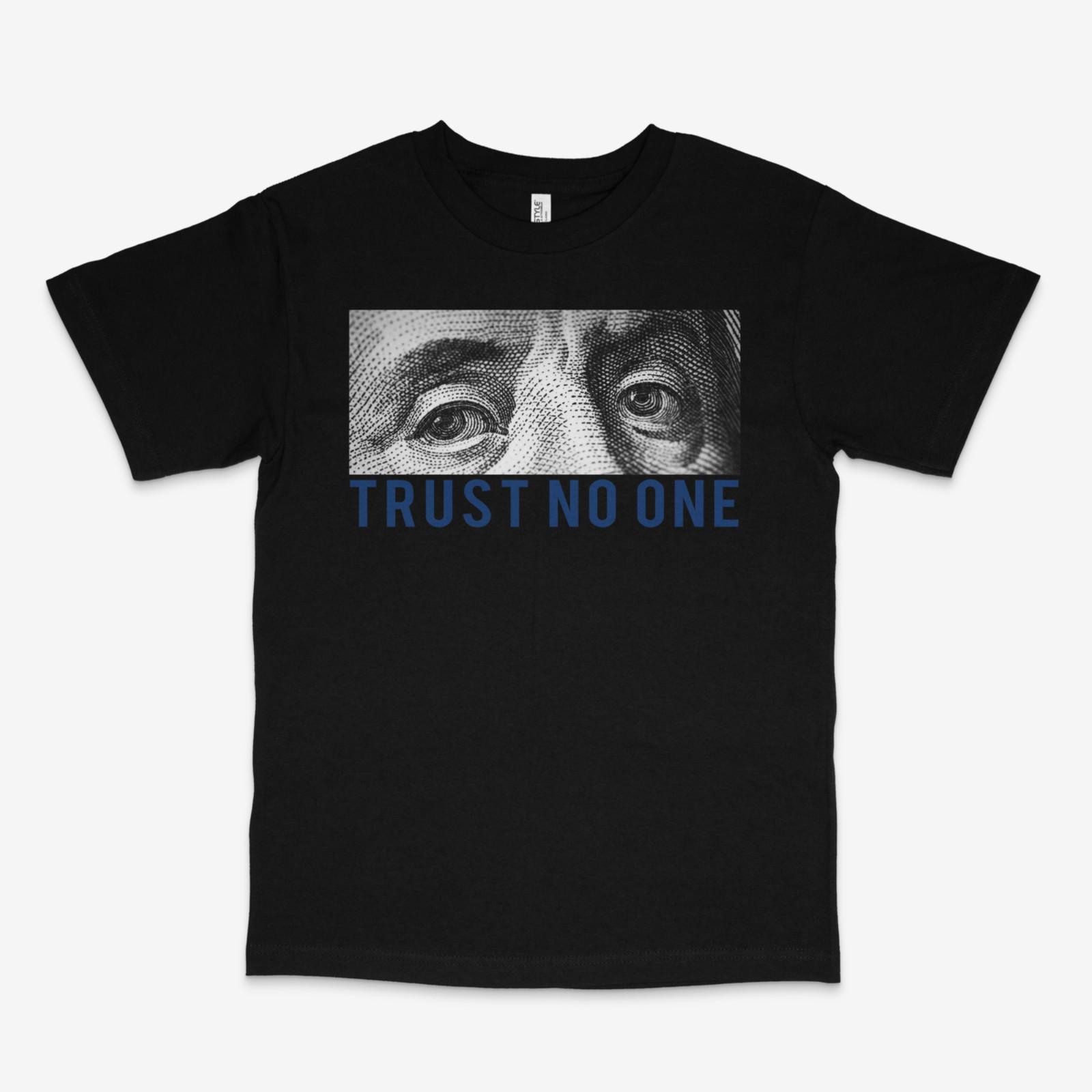 Trust No One French Blue 12s Black Tee S