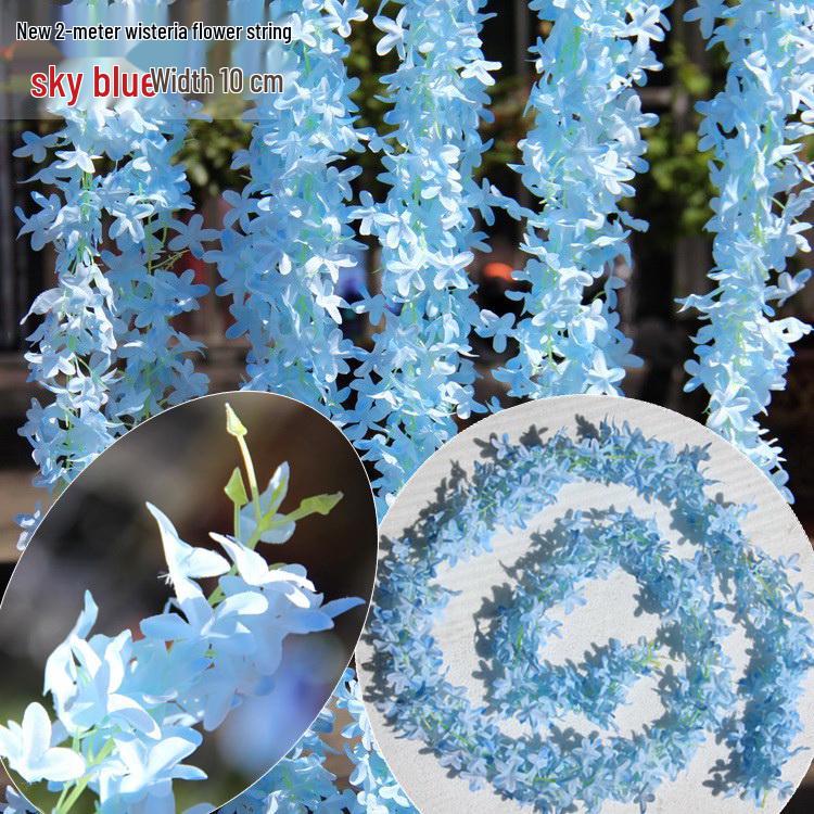 Silk Wisteria Flower Vine for Wedding Decor and Ceiling Hanging