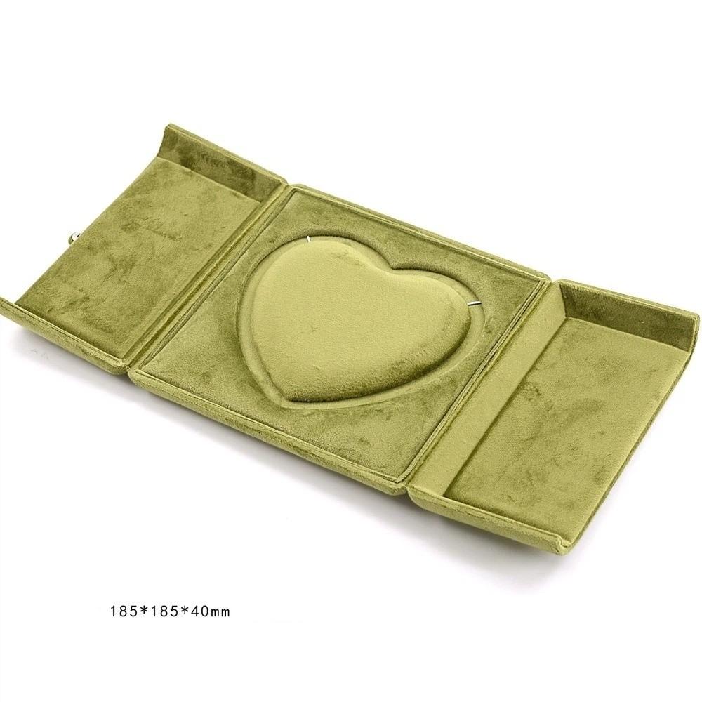 Double Door Jewelry Display Box Solid Color Rings Bearer Box Fashion Necklace Storage Box