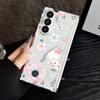 Magnetic Adsorption Phone Case For Samsung Galaxy Z Fold 7 6 5 Fold7 Fold6 Fold5 5G Retro Flowers Pattern Clear Shockproof Cover