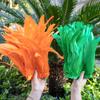 1Meter 25-30 Cm Rooster Feathers Trims Fringe Dyed Natural Cock Feather Ribbon For Party Costume Clothing Headdres Decoration
