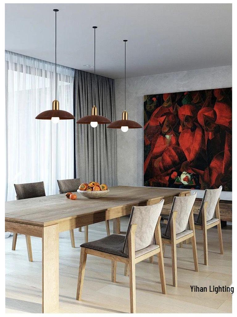 Walnut Pendant Light for Japanese Restaurant, Retro Hotel, Bar, Minimalist Cafe, and Bedroom
