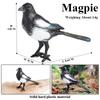 Oenux Forest Bird Animals Wild Ostrich Magpie Owl Crow Flamingos Figurines Action Figure PVC Garden Decoration Miniature Kid Toy