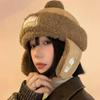 WTEMPO Autumn/Winter Plush Bomber Hats Women Plush Velvet Warm Ear Protection Hats Outdoor Skiing Cycling Hats