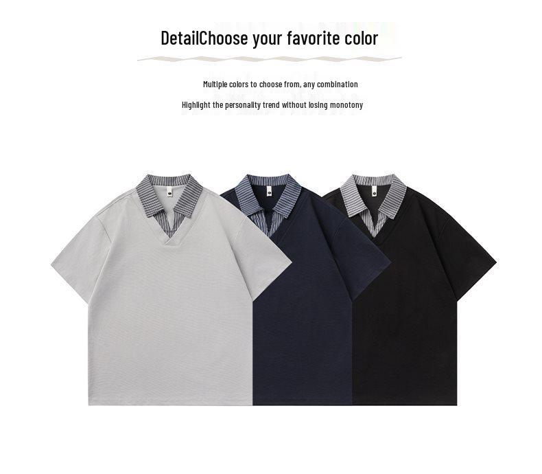 Trendy Summer 2026 Men's Japanese Style Versatile Short Sleeve Polo T-Shirt