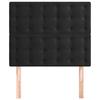 Tête de lit - Maison Exclusive - Velours noir - Hauteur réglable - 80 x 5 x 118/128 cm