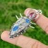 925 Silver K2 Jasper Gemstone Pink Tourmaline Mother Bezel Boho Pendant Jewelry