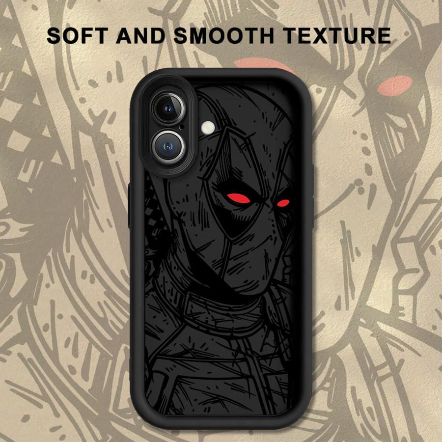 

Soft Cover Case for iPhone 13 12 11 Pro Max XR 15 16 14 Plus 16e XS Max 17 Air Marvel Ironman Deadpool iPhone 15