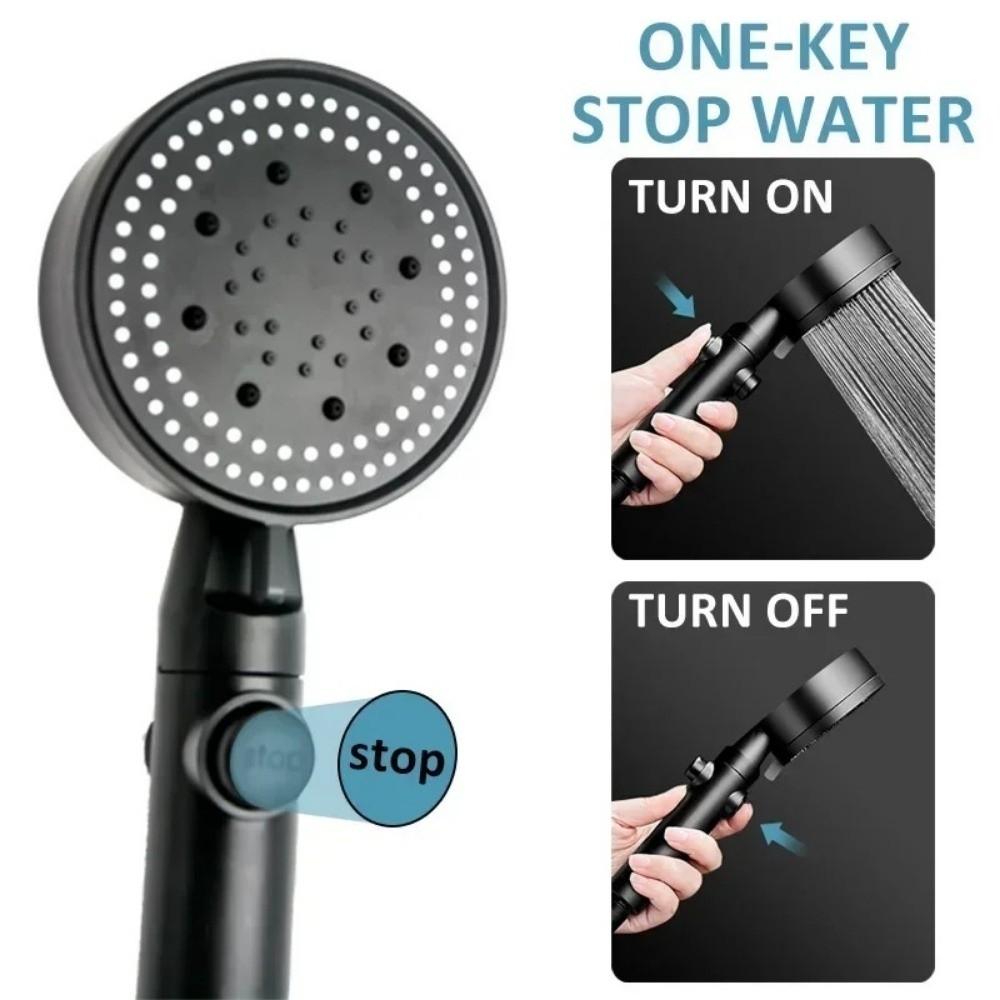 with 1.5M Hose and Bracket Shower Head Set 5 Modes Handheld Shower Hand Showerhead  Home