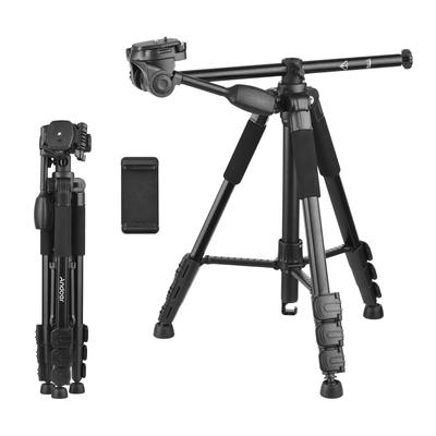 Andoer Φορητό τρίποδο 157 cm/61,8 ιντσών Οριζόντια βάση κάμερας Τρίποδα από κράμα αλουμινίου 5 kg/11 λίβρες φορτίο