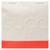 Gucci Letter Embossed Natural Canvas Tote Bag Tote Bag Shopping Bag Shoulder Handbag Canvas Bag Men's White with Orange