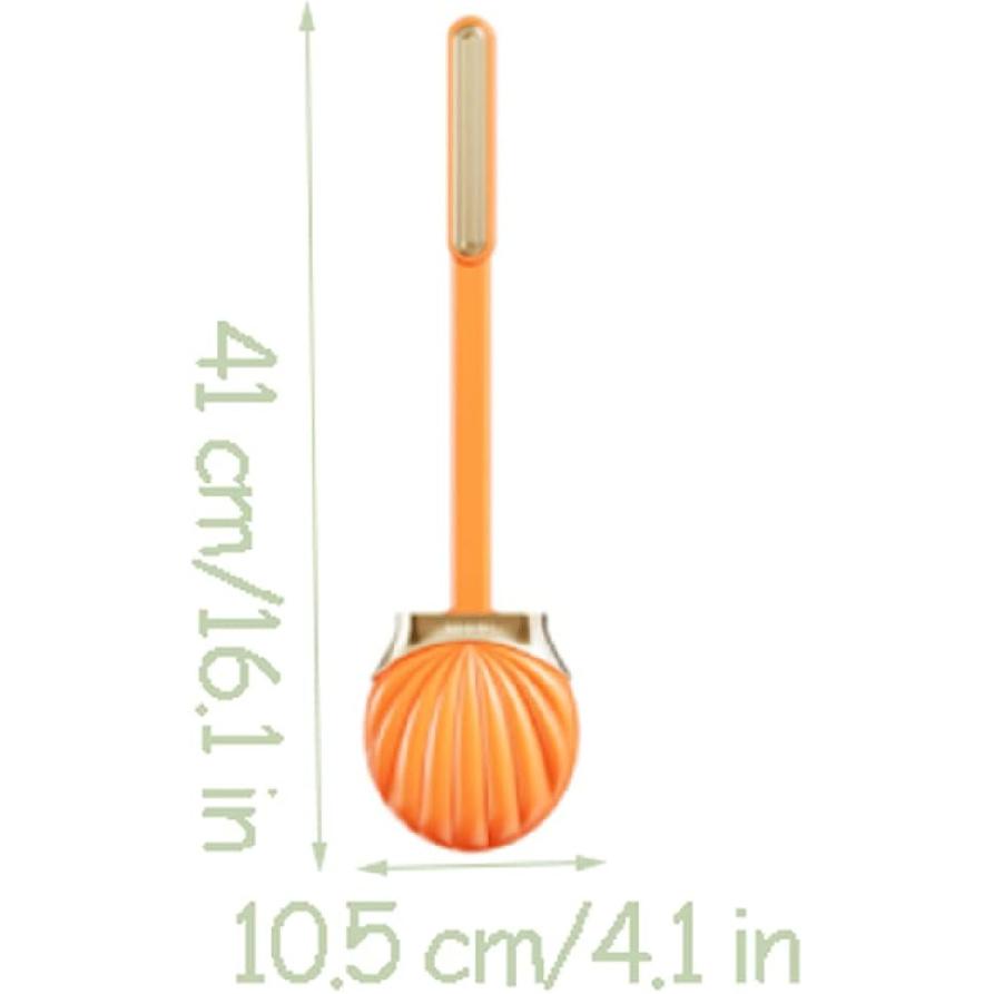 Soft Seashell Shape Toilet Brush with Silicone Bristles Toilet Brush and Holder Creative Toilet Bowl Brush Luxury Bathroom Set Reusable