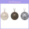 Gorgeous Antique Silver Bronze Necklace With Aztec Coin Pendant For A Unique Look