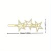 Sparkling Rhinestone Star Hair Clip for Women Elegant & Cute Five-Pointed Hairpin with Secure Frog Clip, Lightweight Solid Color Hair Accessories