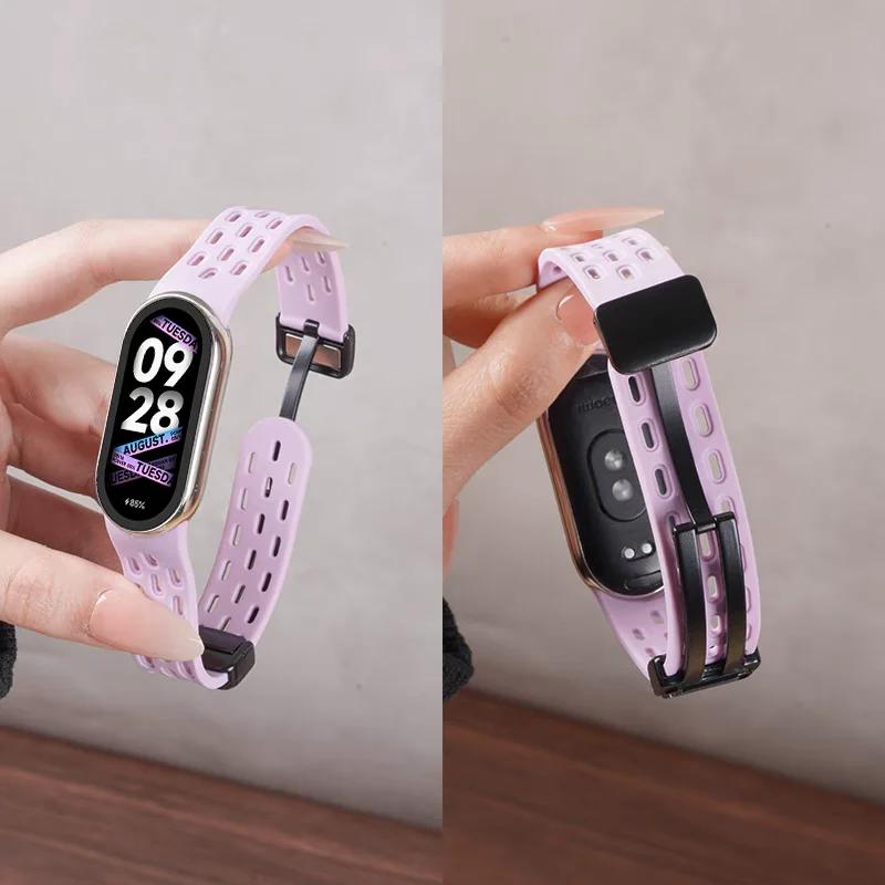 Miękki silikonowy pasek do Xiaomi Mi Band 9/8 Correa Bransoletka na nadgarstek Miband 8 Sport Wodoodporny Pasek zamienny do Xiaomi Band 9