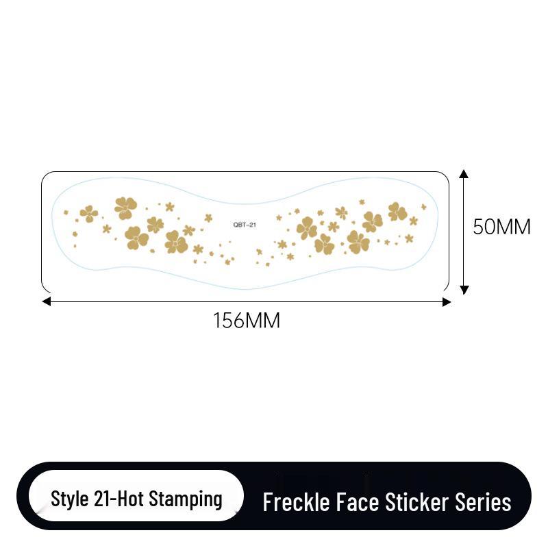 Gold & Silver Glitter Waterproof Christmas Freckle Tattoo Stickers for Party Makeup