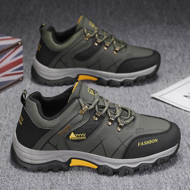 

2025 spring new men s sports shoes waterproof and non-slip sports tooling shoes mountaineering shoes construction site work wear-resistant shoes 39
