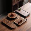 Traditional Ceramics Round Tea Tray Water Storage Household Trays Decorative Bamboo Tea Board Chinese Tea Set Accessories