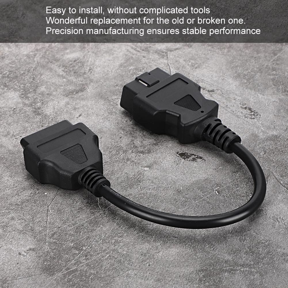 Cablu Extensie OBD 16 Pini 0.3m0.98ft Tată la Mamă Conector Adaptor Diagnostic