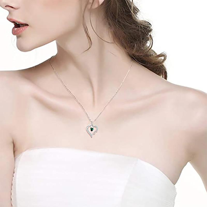 Letter Love Necklace, Retro Design Heart-Shaped Collarbone Chain, Gift For Mother