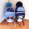 Cartoon Dinosaur Boys Girls Ear Protection Hat Winter Children Knitted Hats Warm Baby Thicken Beanies Cap Kids Accessories