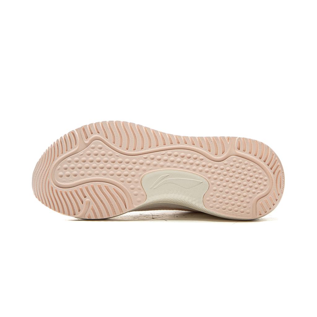 New LiNing EasyFit 2 Shock Absorbers Slip Resistant Abrasion Resistant Breathable Low Top Running Shoes Women's White Pink ARSV116-3