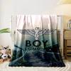 Boy London Eagle Brand Logo on Foggy Stairs Blanket Throw, Pastel Grunge Fashion Design for Everyday Comfort, Cozy Fan Bedding, All Seasons Gift