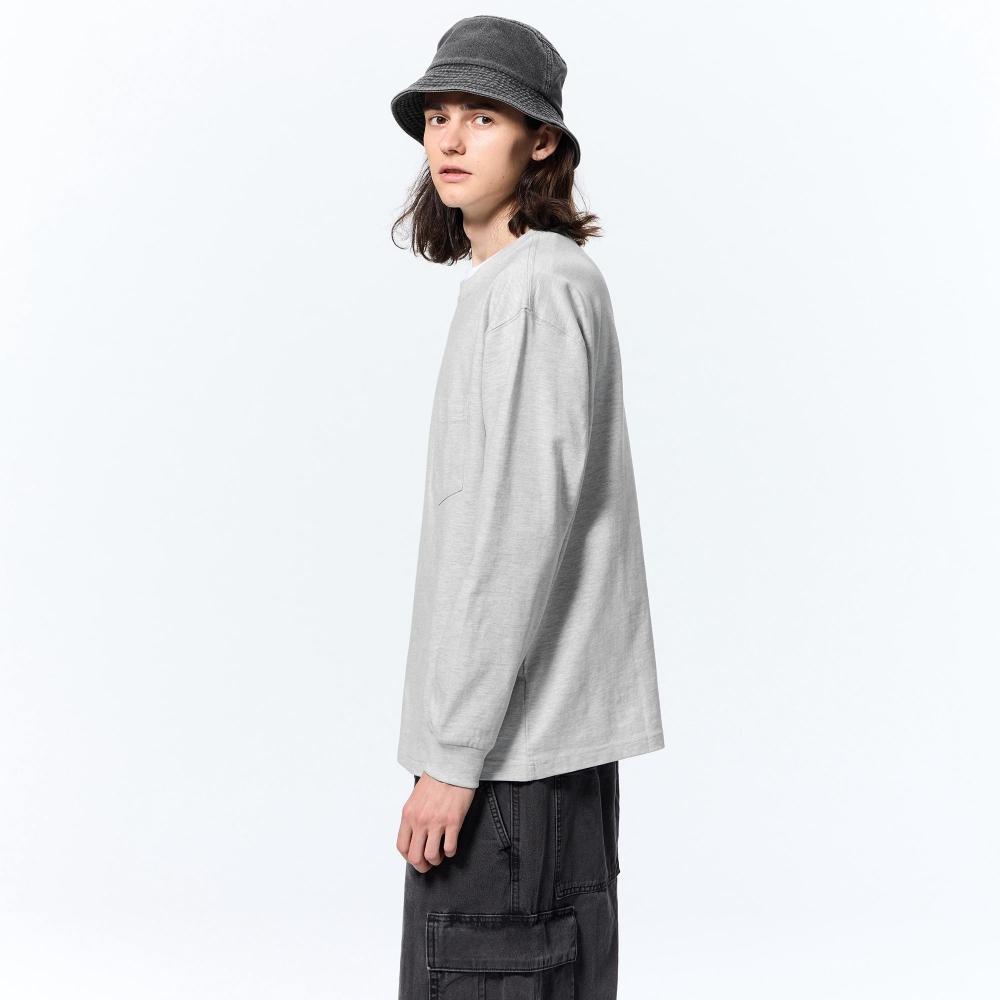 Gu By Uniqlo HeavyweighT Crewneck T  Long Sleeve 