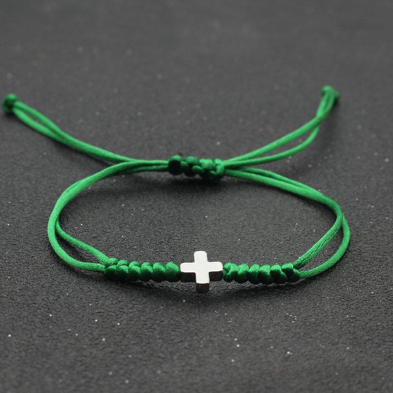 Unisex Handgefertigtes Rotes Seil Kreuz Armband - Europäischer & Amerikanischer Stil